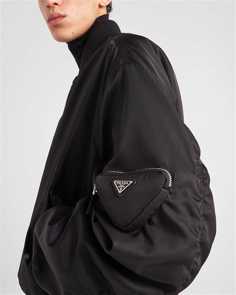 prada bomber jacket mens|Prada nylon bomber jacket.